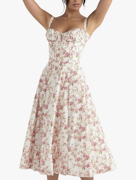 Dresses & Skirts - Women Floral Corset Dress, Boho